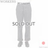 WORKERS  ワーカーズ  Officer Trousers, Regular Fit Cotton Serge 