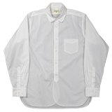 【7月納品予定】 WORKERS  ワーカーズ  Round Collar Shirt, White Poplin 