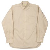 【7月納品予定】 WORKERS  ワーカーズ  Round Collar Shirt, Beige Poplin 