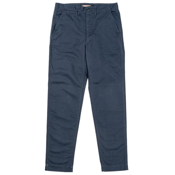 画像1: 【7月納品予定】 WORKERS  ワーカーズ  Officer Trousers Slim, Type 2, 8 oz Light Chino, Navy 