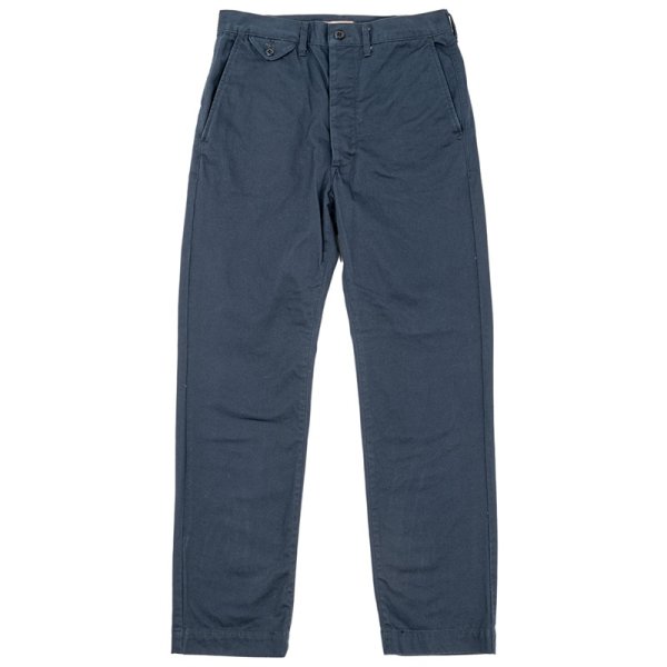 画像1: 【7月納品予定】 WORKERS  ワーカーズ  Officer Trousers, Regular Fit, 8 oz Light Chino, Navy 