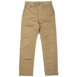 【7月納品予定】 WORKERS  ワーカーズ  Officer Trousers, Regular Fit, 8 oz Light Chino, Beige 