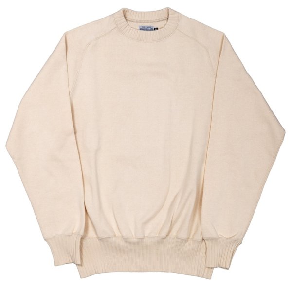 画像1: 【9月納品予定】 WORKERS  ワーカーズ  Cotton Saddle Shoulder Sweater, White 