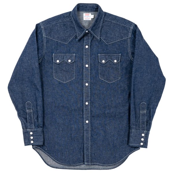 画像1: 【9月納品予定】 WORKERS  ワーカーズ  Cats Family Western Shirt, 9.5 oz Indigo Denim, OW 