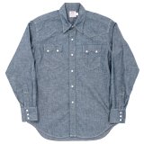 【9月納品予定】 WORKERS  ワーカーズ  Cats Family Western Shirt, 5 oz Chambray 