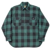 【11月納品予定】 WORKERS  ワーカーズ  Deluxe Shirt, Pullover, Green Buffalo Check 