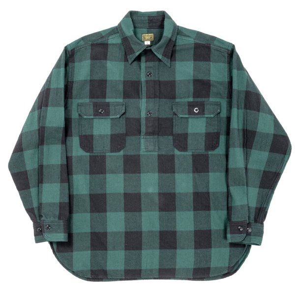 画像1: 【11月納品予定】 WORKERS  ワーカーズ  Deluxe Shirt, Pullover, Green Buffalo Check 