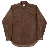 【10月納品予定】 WORKERS  ワーカーズ  Pullover BD, Corduroy, Brown 