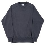 【9月納品予定】 WORKERS  ワーカーズ  Cotton Saddle Shoulder Sweater, Faded Black 