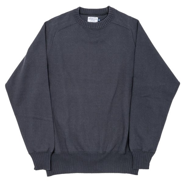 画像1: 【9月納品予定】 WORKERS  ワーカーズ  Cotton Saddle Shoulder Sweater, Faded Black 