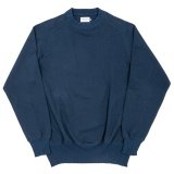 【9月納品予定】 WORKERS  ワーカーズ  Cotton Saddle Shoulder Sweater, Navy 