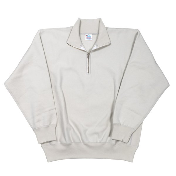 画像1: 【11月納品予定】 WORKERS  ワーカーズ  Trico Tag Sweat, Half Zip, White Grey 