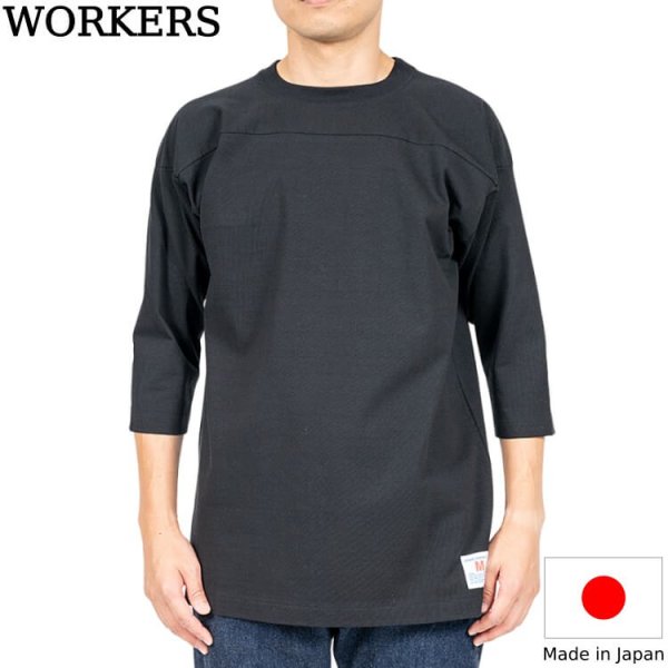 画像1: WORKERS  ワーカーズ  Football T, Black 