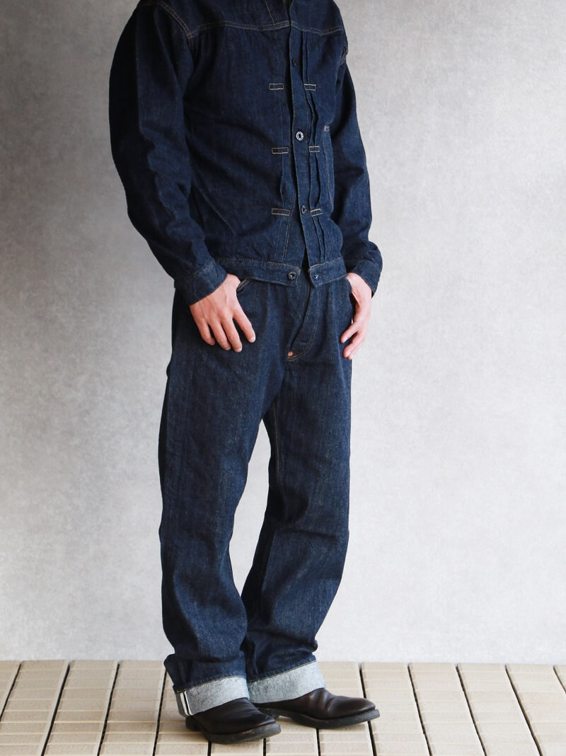TCB jeans TCBジーンズ Two Cat's Waist Overall Natural Indigo