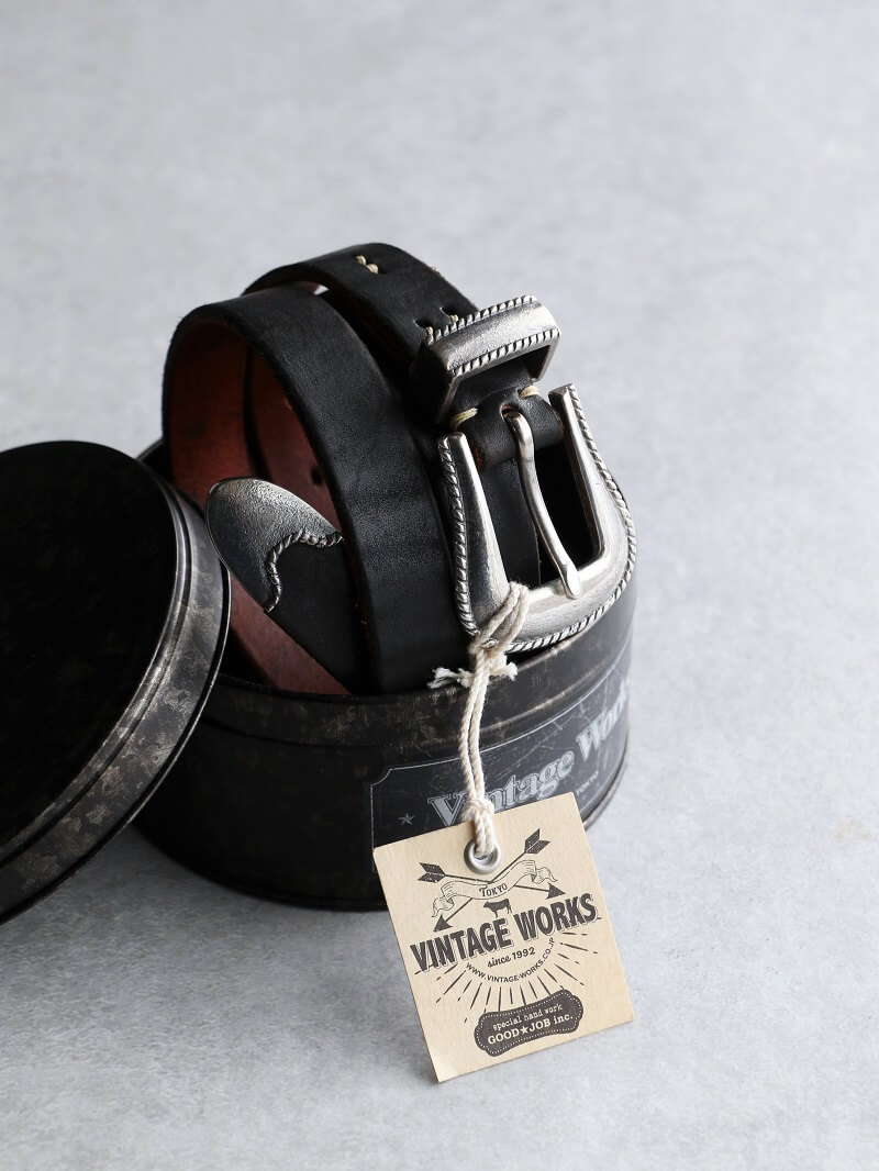 Vintage Works ヴィンテージワークス Leather belt 7Hole レザーベルト ...