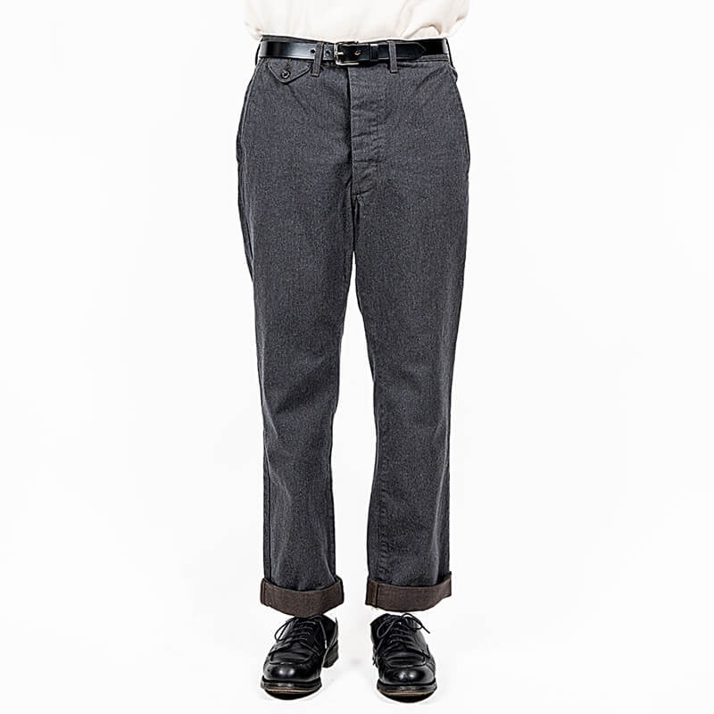 WORKERS ワーカーズ Officer Trousers, Regular Fit Cotton Serge Qurious キュリアス 新潟 通販