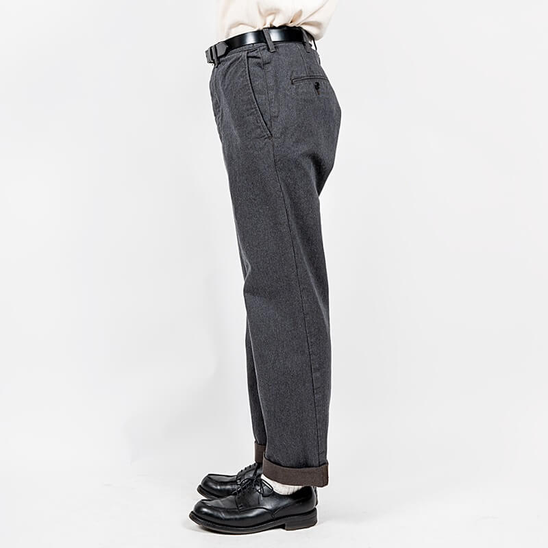 WORKERS ワーカーズ Officer Trousers, Regular Fit Cotton Serge Qurious キュリアス 新潟 通販