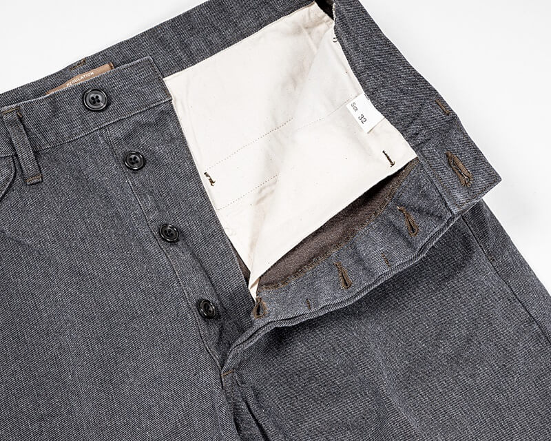 WORKERS ワーカーズ Officer Trousers, Regular Fit Cotton Serge Qurious キュリアス 新潟 通販