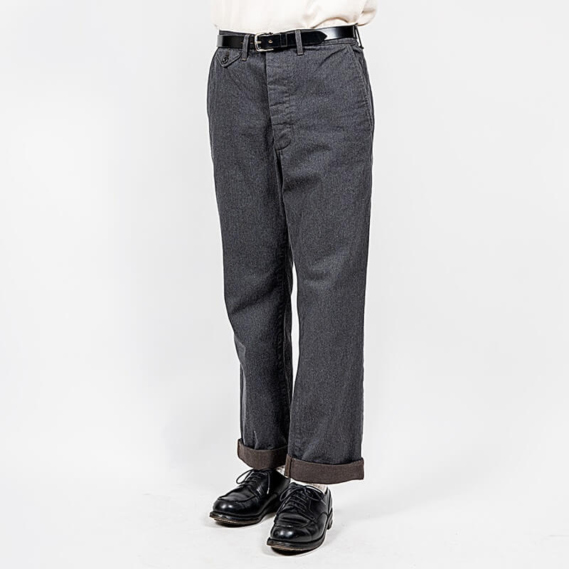 WORKERS ワーカーズ Officer Trousers, Regular Fit Cotton Serge Qurious キュリアス 新潟 通販