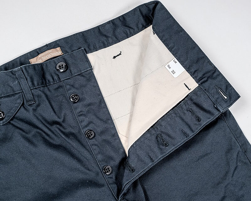 WORKERS ワーカーズ Officer Trousers, Regular Fit Cotton Serge Qurious キュリアス 新潟 通販