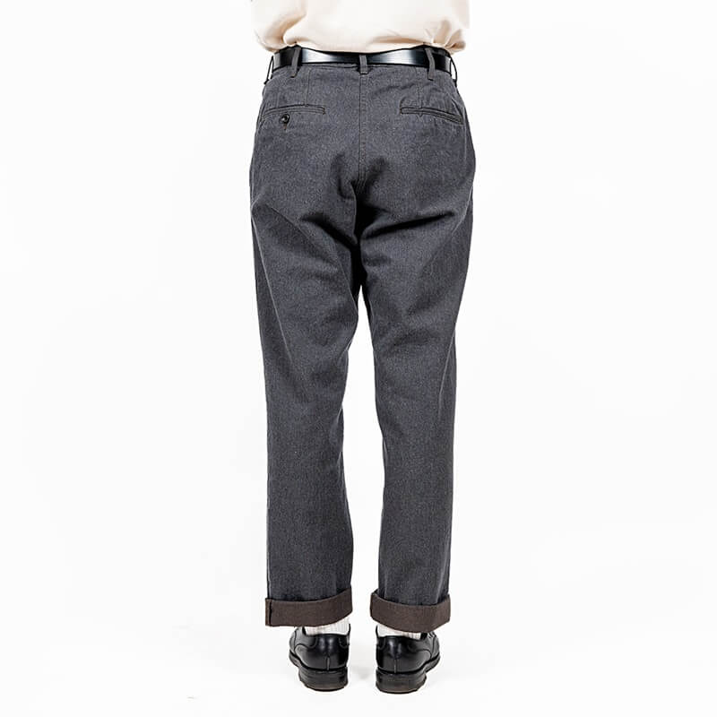 WORKERS ワーカーズ Officer Trousers, Regular Fit Cotton Serge Qurious キュリアス 新潟 通販