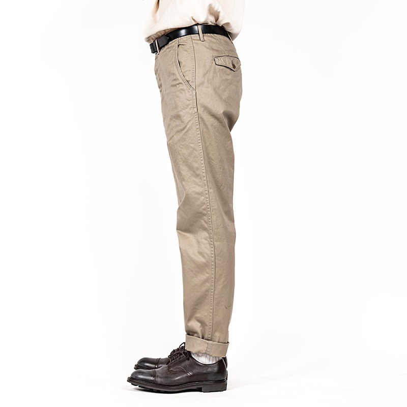 WORKERS ワーカーズ Officer Trousers Slim, Type 2 Greige