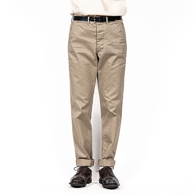 WORKERS ワーカーズ Officer Trousers Slim, Type 2 Greige