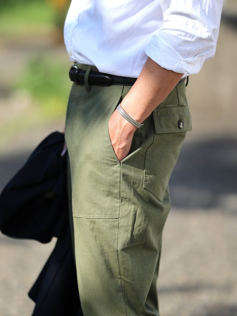 BARNSTORMER バーンストーマー Dress Fatigue Pants Herringbone ドレスファティーグパンツ ヘリンボーン 1333P