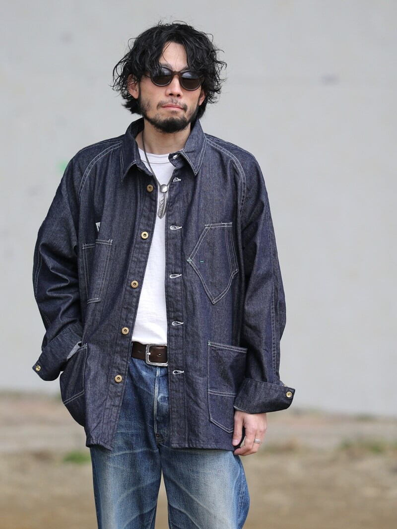 TCB jeans TCBジーンズ TCB BLACK CAT JK DENIM カバーオール デニム