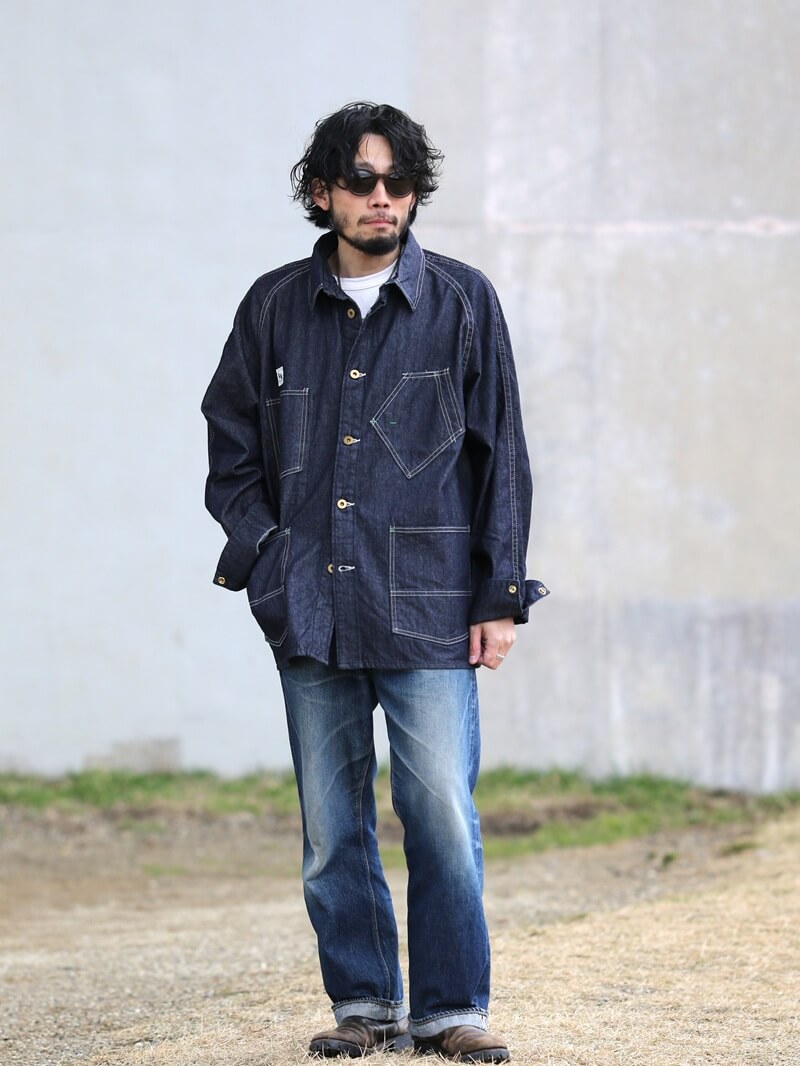 TCB jeans TCBジーンズ TCB BLACK CAT JK DENIM カバーオール デニム