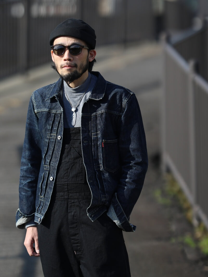 TCB jeans TCBジーンズ Boss of the Cat Overall BKBK ボス オブ ザ キャット オーバーオール ブラックデニム