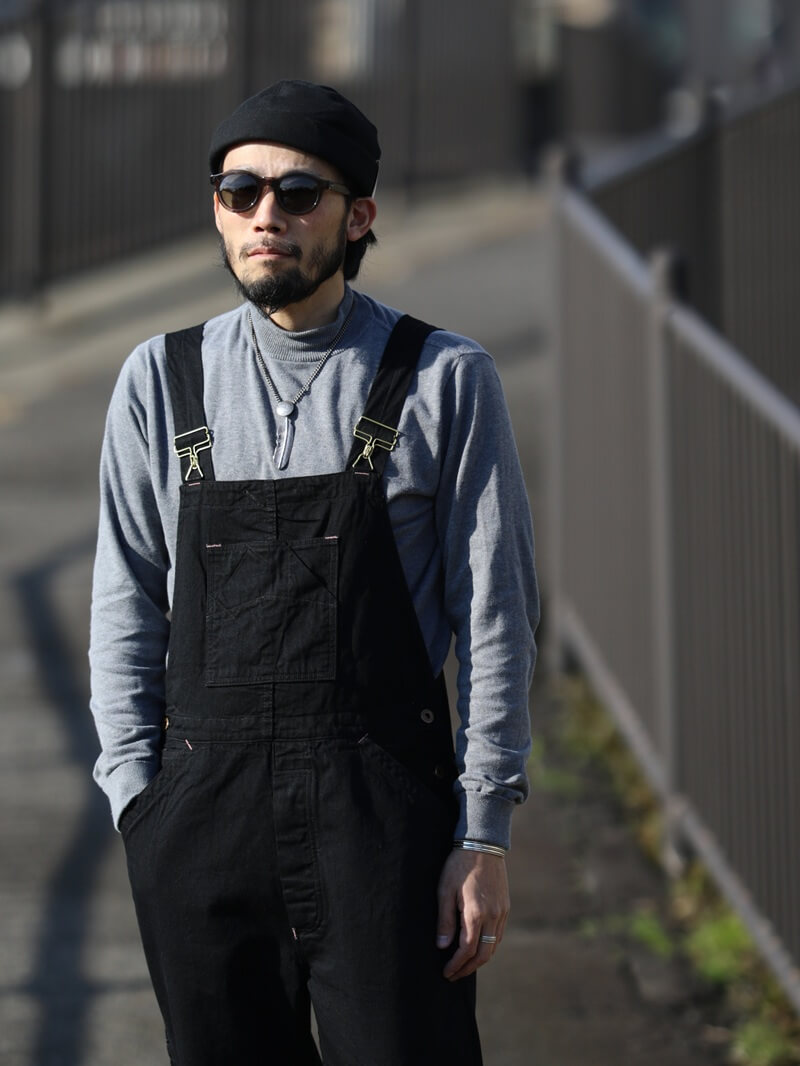 TCB jeans TCBジーンズ Boss of the Cat Overall BKBK ボス オブ ザ キャット オーバーオール ブラックデニム